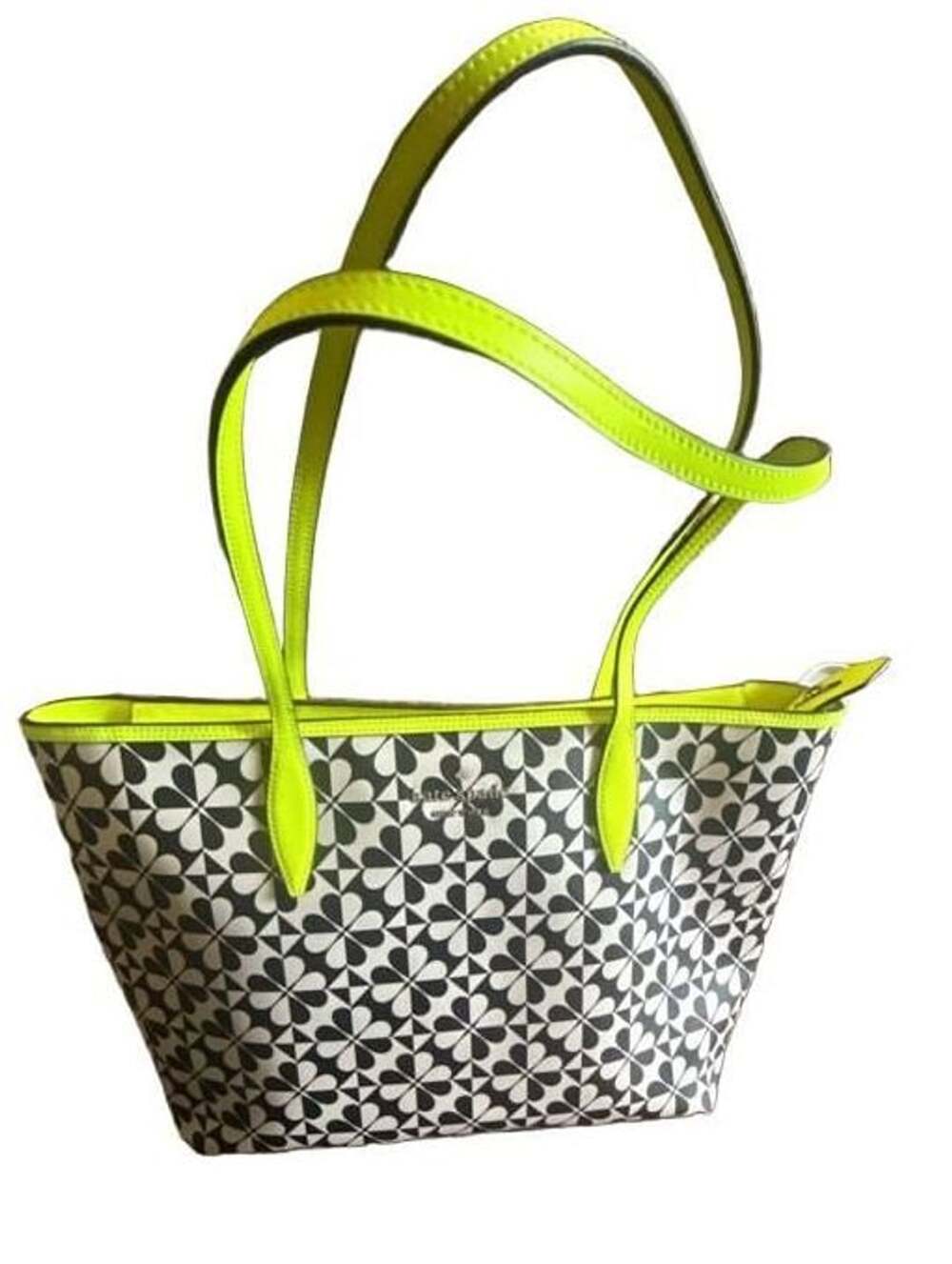 Kate Spade Hollie Spade Clover Geo Neon Trim Large Tote Bag